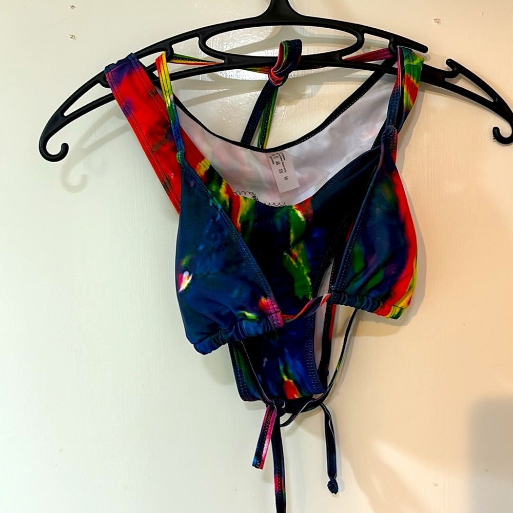 Tie-dyed, bikini and cover-up size medium